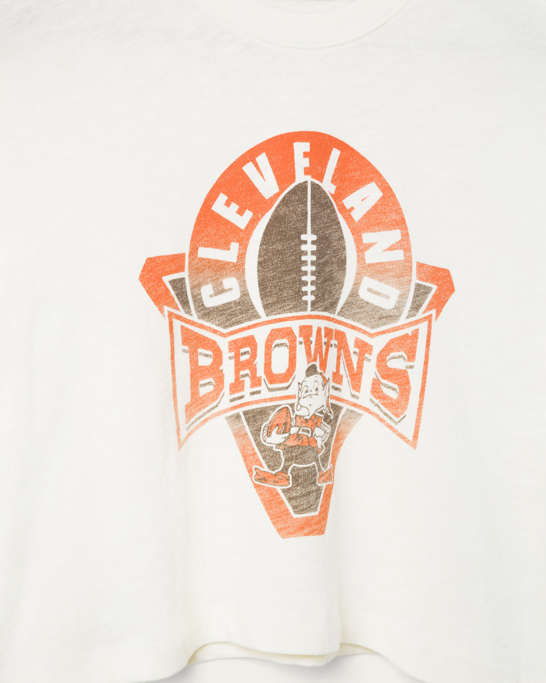 Women's Browns Mock Neck Crop Tee