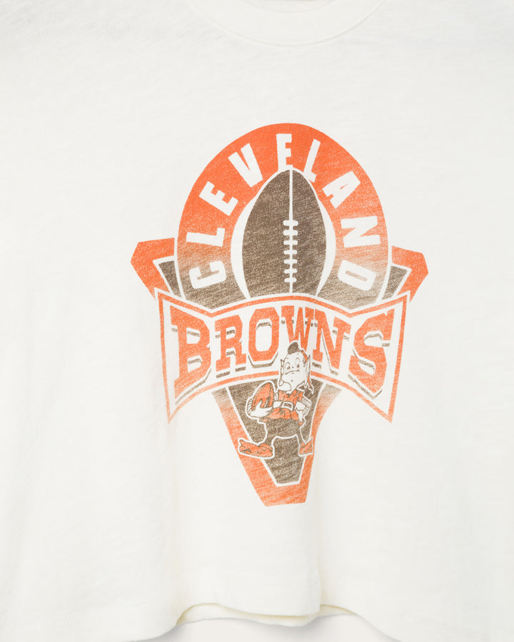 Women's Browns Mock Neck Crop Tee