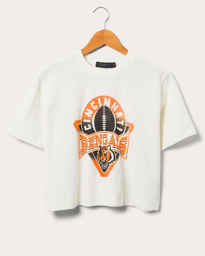 Women's Cincinnati Bengals Mock Neck Crop Tee