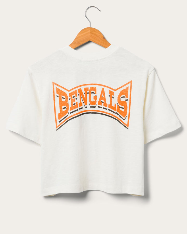 Women's Cincinnati Bengals Mock Neck Crop Tee