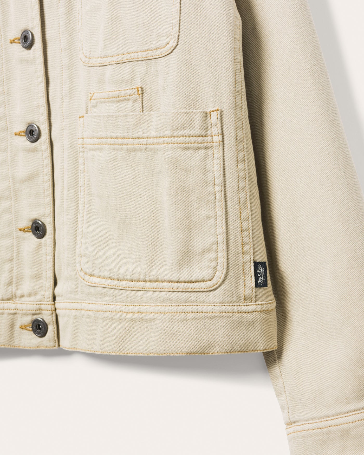 Embroidered jeans chore jacket for ladies