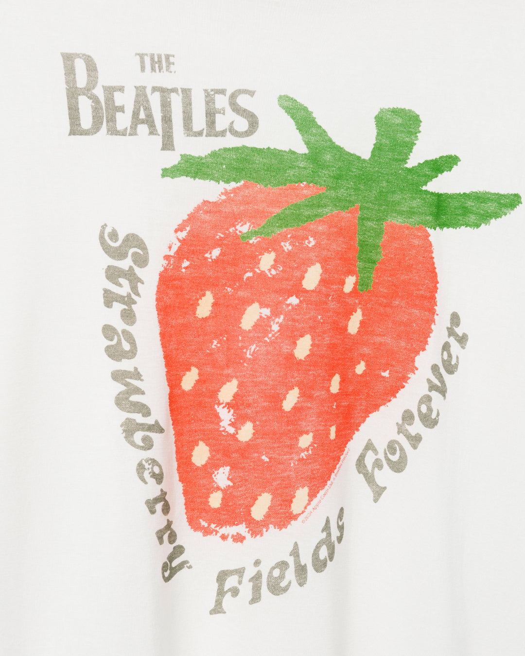 Women's The Beatles Strawberry Fields Forever Vintage Tissue Tee