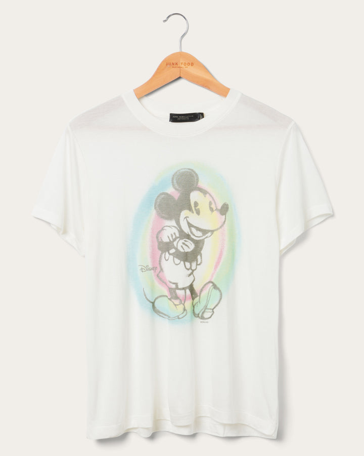 Women's Mickey Old School Spray Paint Vintage Tissue Tee