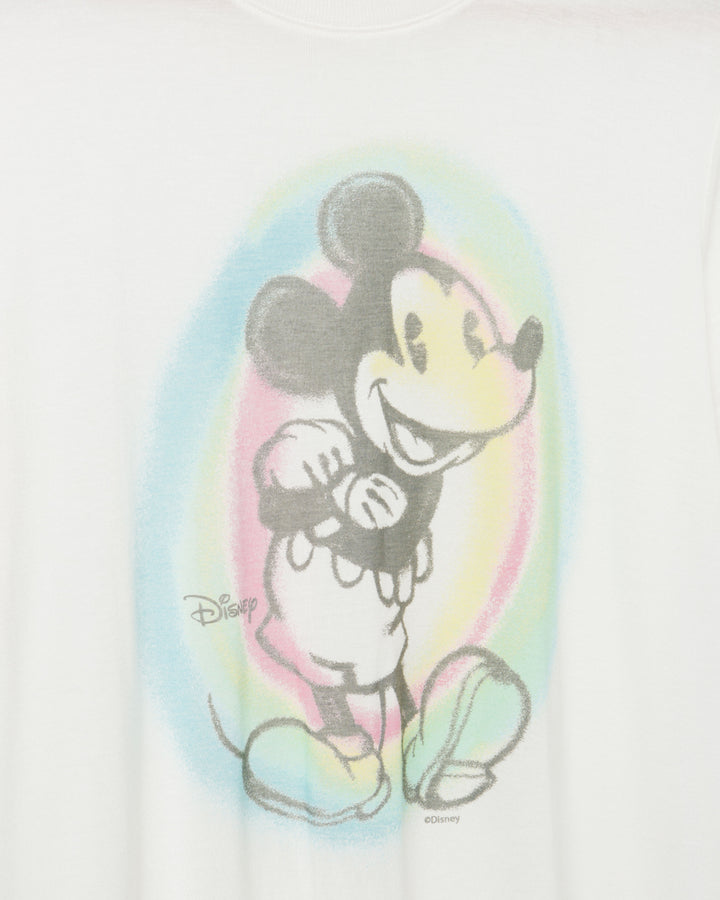 Women's Mickey Old School Spray Paint Vintage Tissue Tee