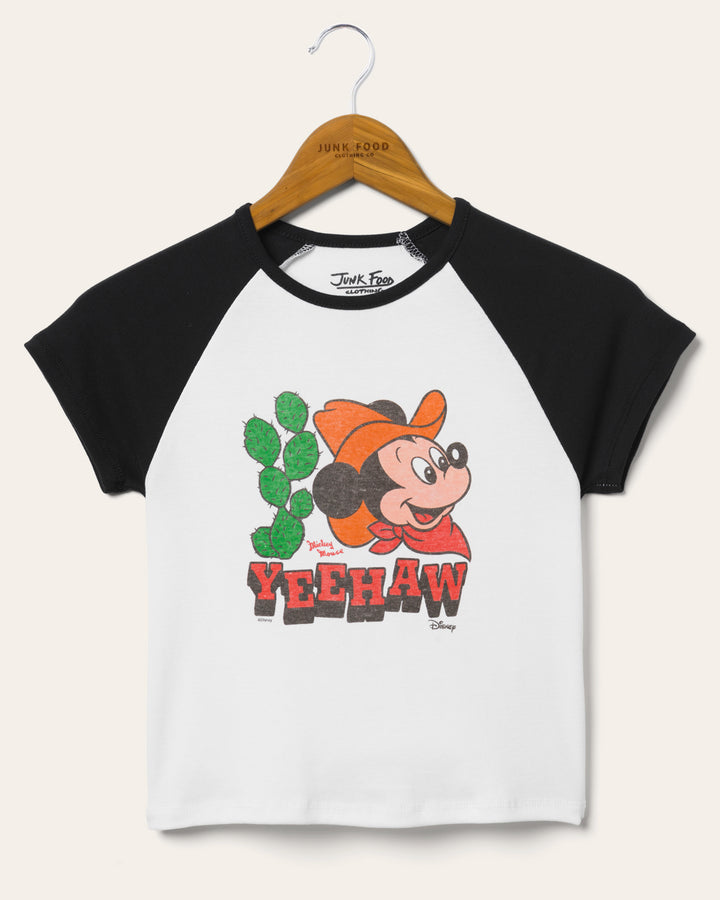 Women's Yeehaw Mickey Baby Raglan Tee