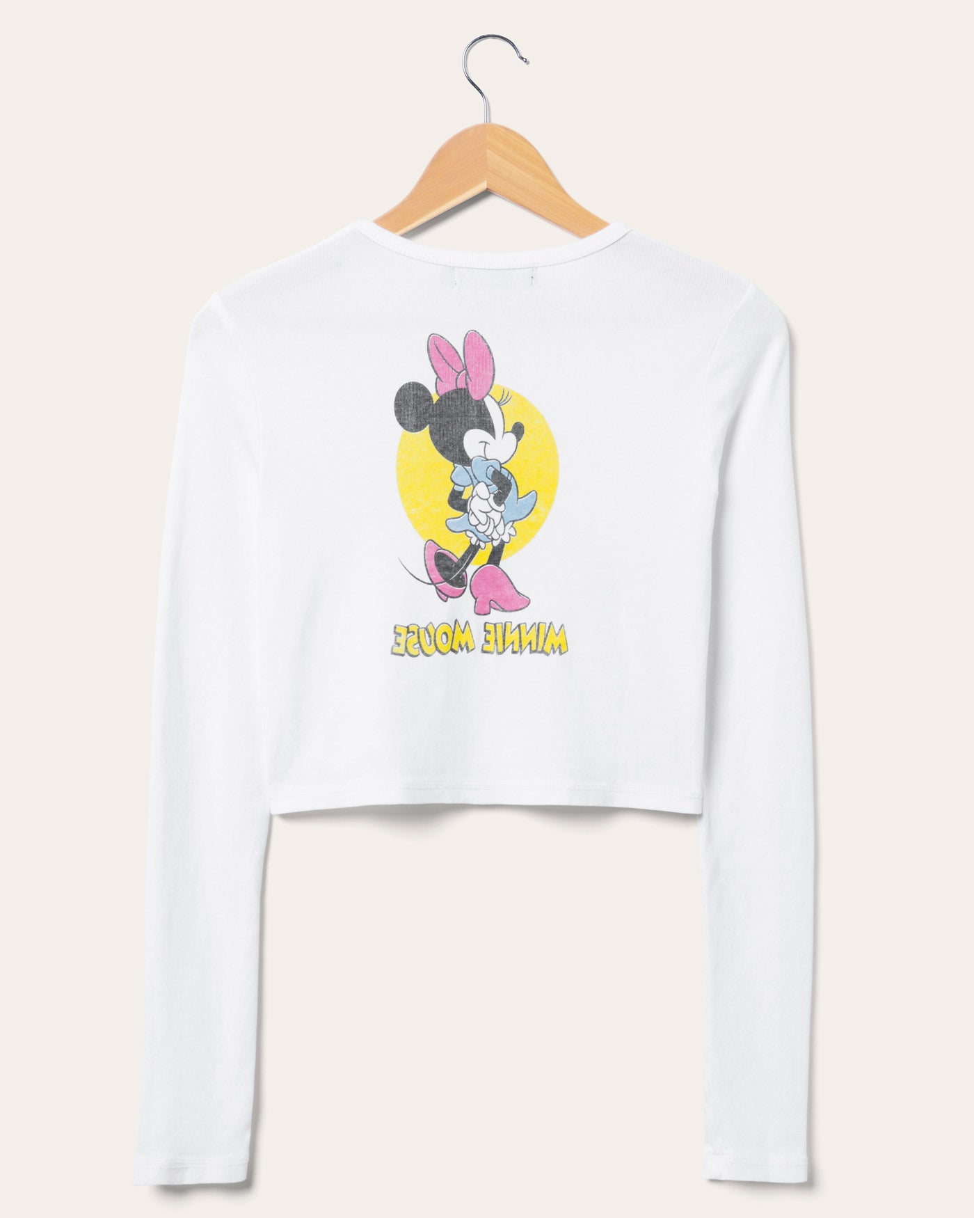 Women's Minnie Mouse Long Sleeve Baby Crop – Junk Food Clothing