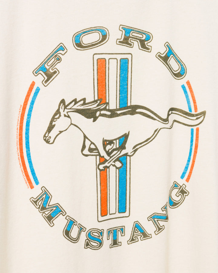 Women's Ford Mustang Stripe Vintage Tee
