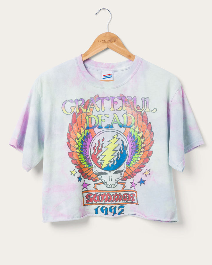 Women's Grateful Dead Winged Skull Flea Market Crop Tee