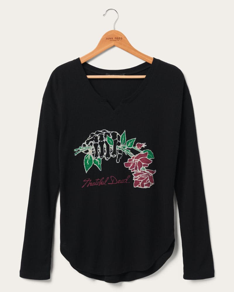 Women's Grateful Dead Hand With Roses Sunday Thermal