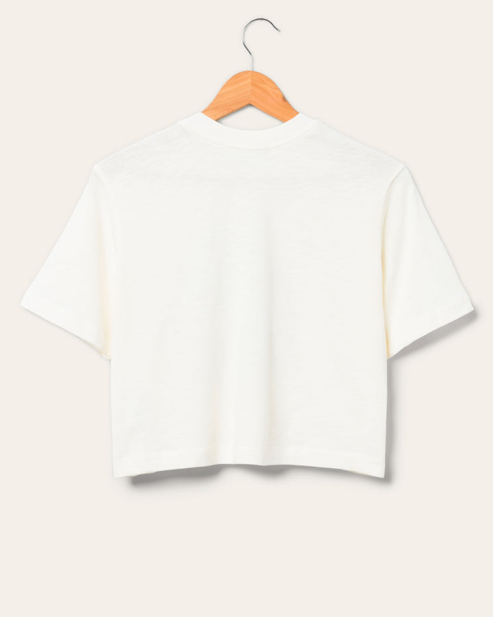 Women's Grateful Dead Dancing Skeletons Crop Mock Neck Tee