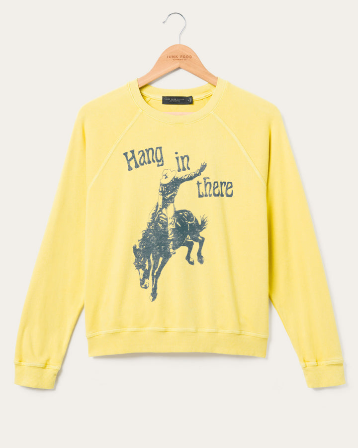 Women's Hang In There Raglan Crew Fleece