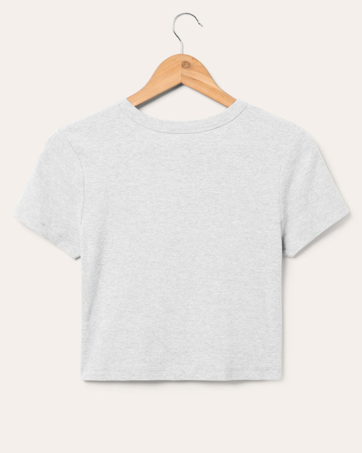 Women's Embroidered Une Femme Baby Tee