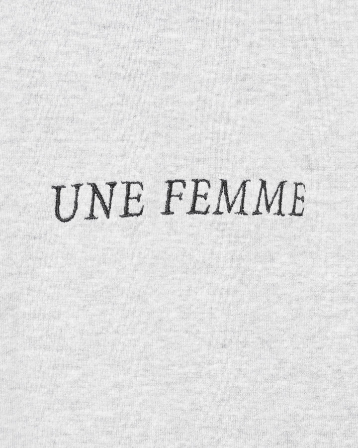Women's Embroidered Une Femme Baby Tee