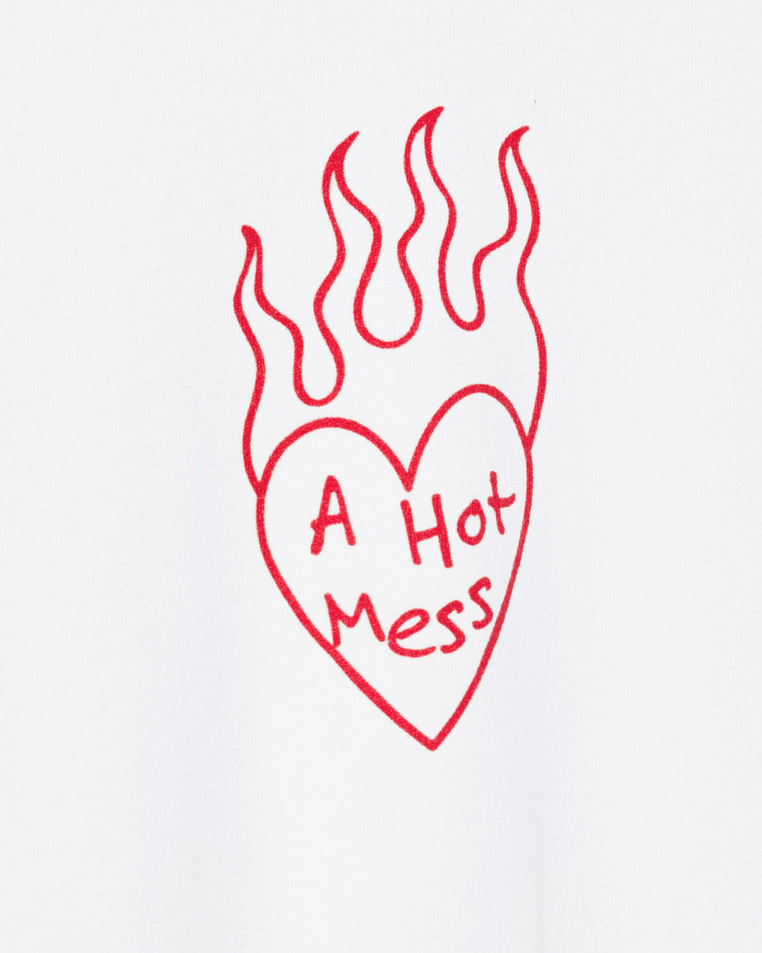 Women's A Hot Mess Cropped Crew Fleece