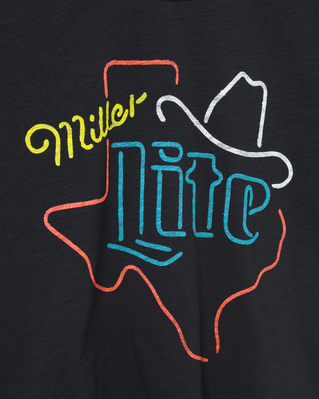 Women's Miller Lite Texas Mock Neck Crop Tee