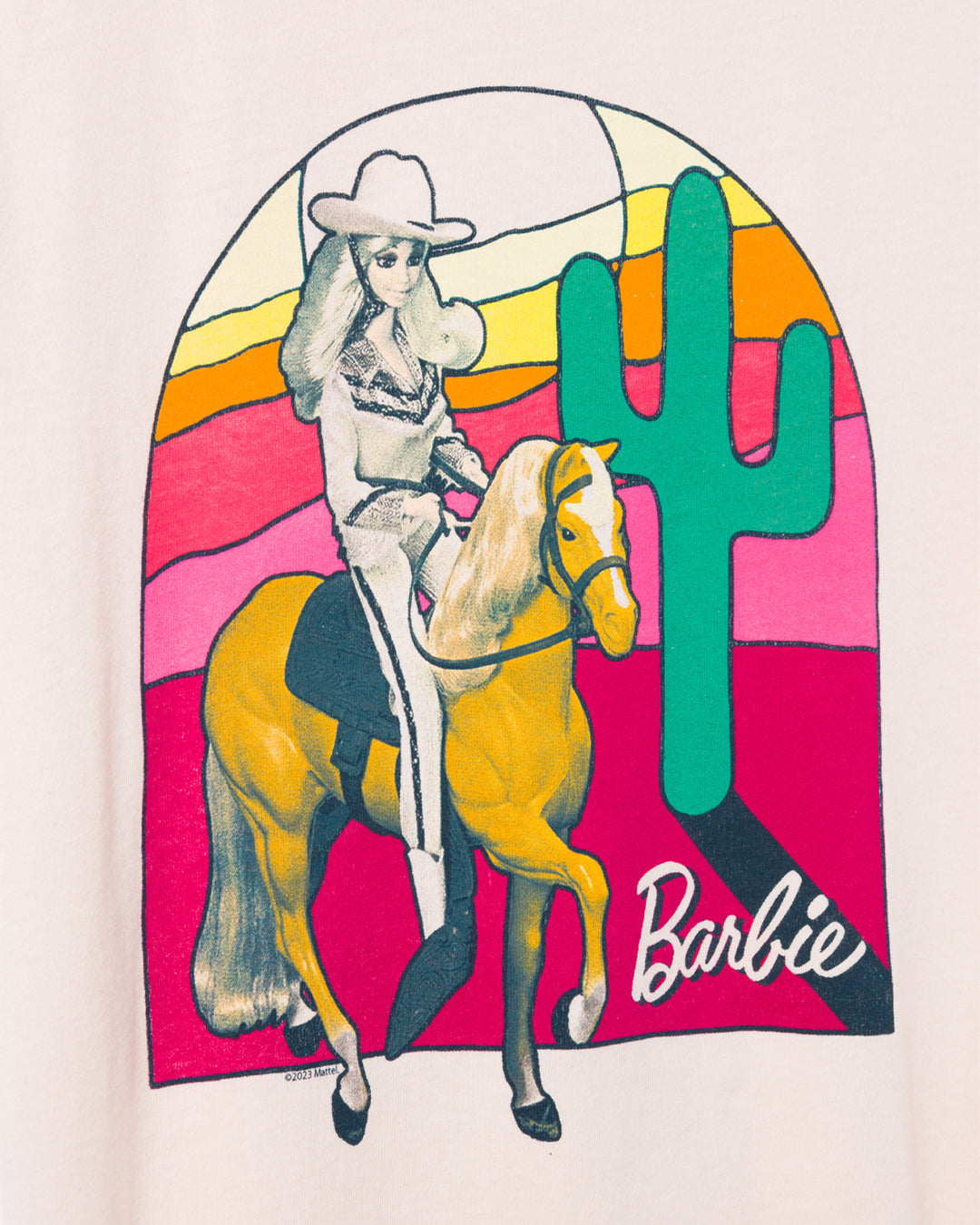 Women's Sunset Barbie Western Vintage Tee