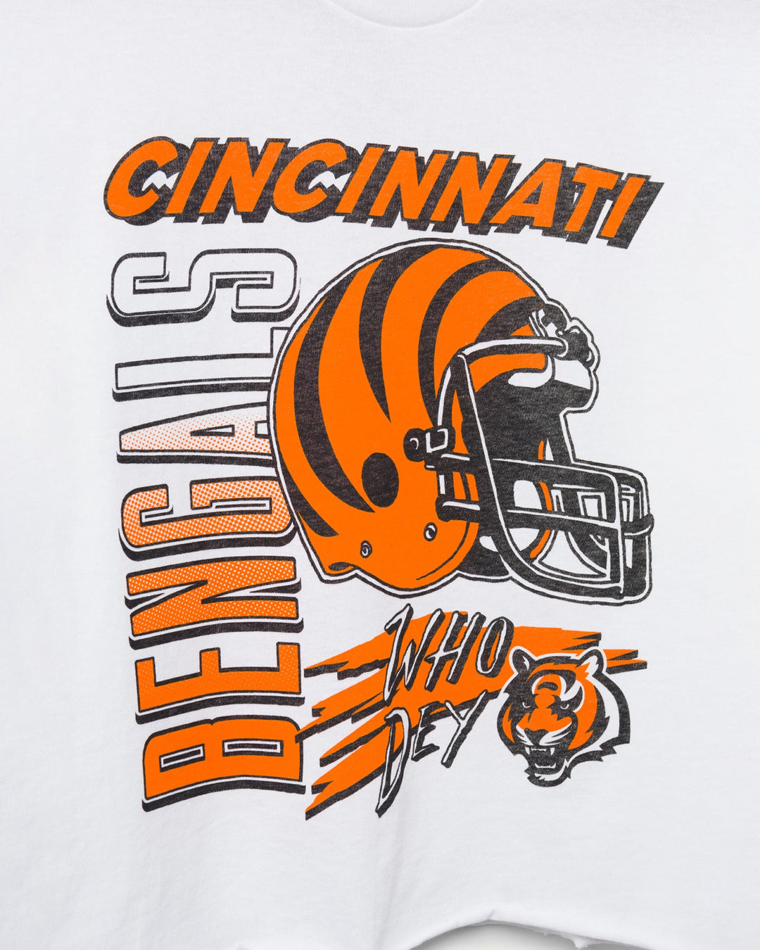 Women's Cincinnati Bengals Who Dey Cropped Tee