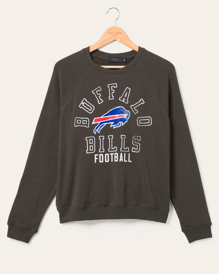 Women's Buffalo Bills Flocked Raglan Crew Fleece