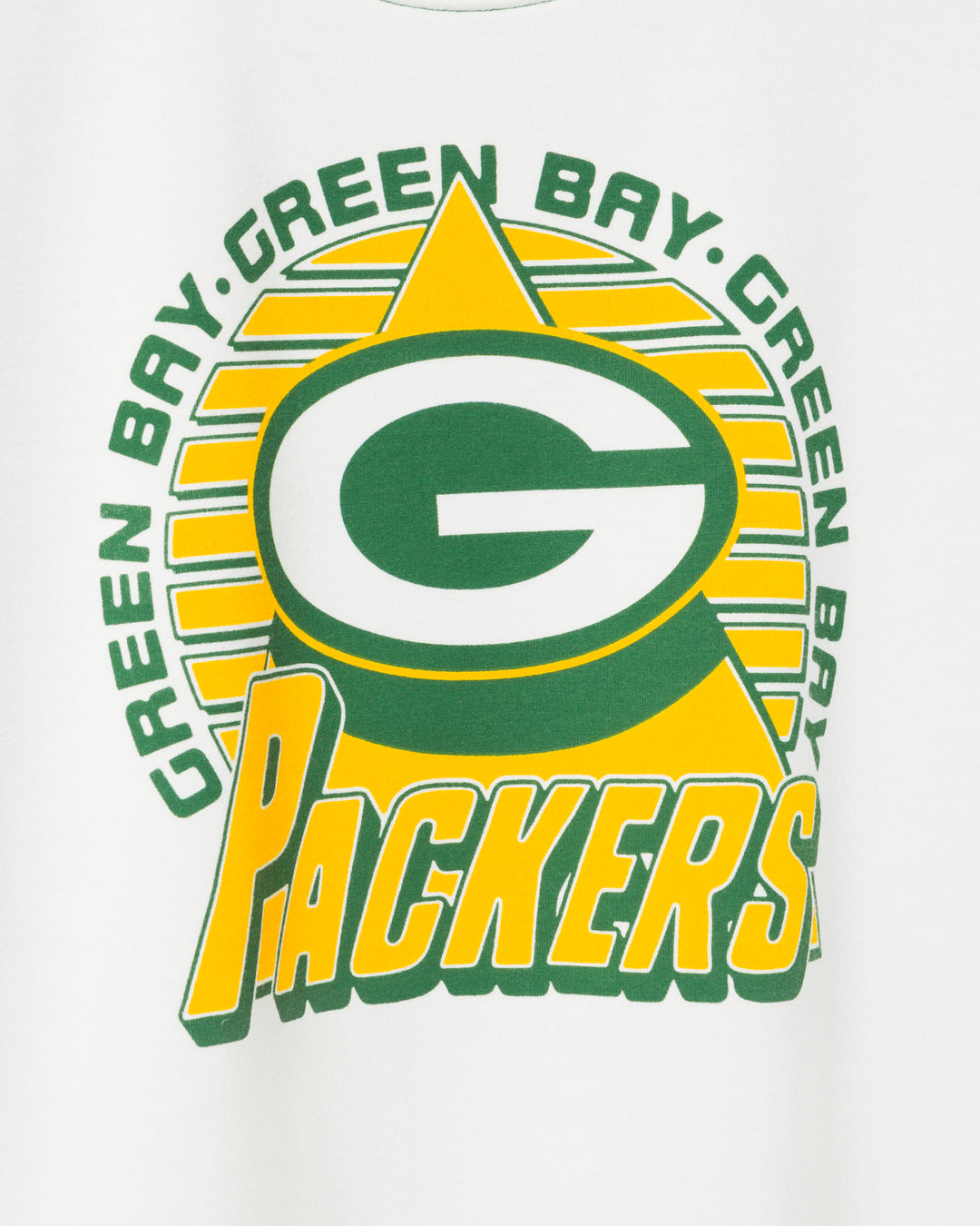 Women's Green Bay Packers Color Block Crop Tee