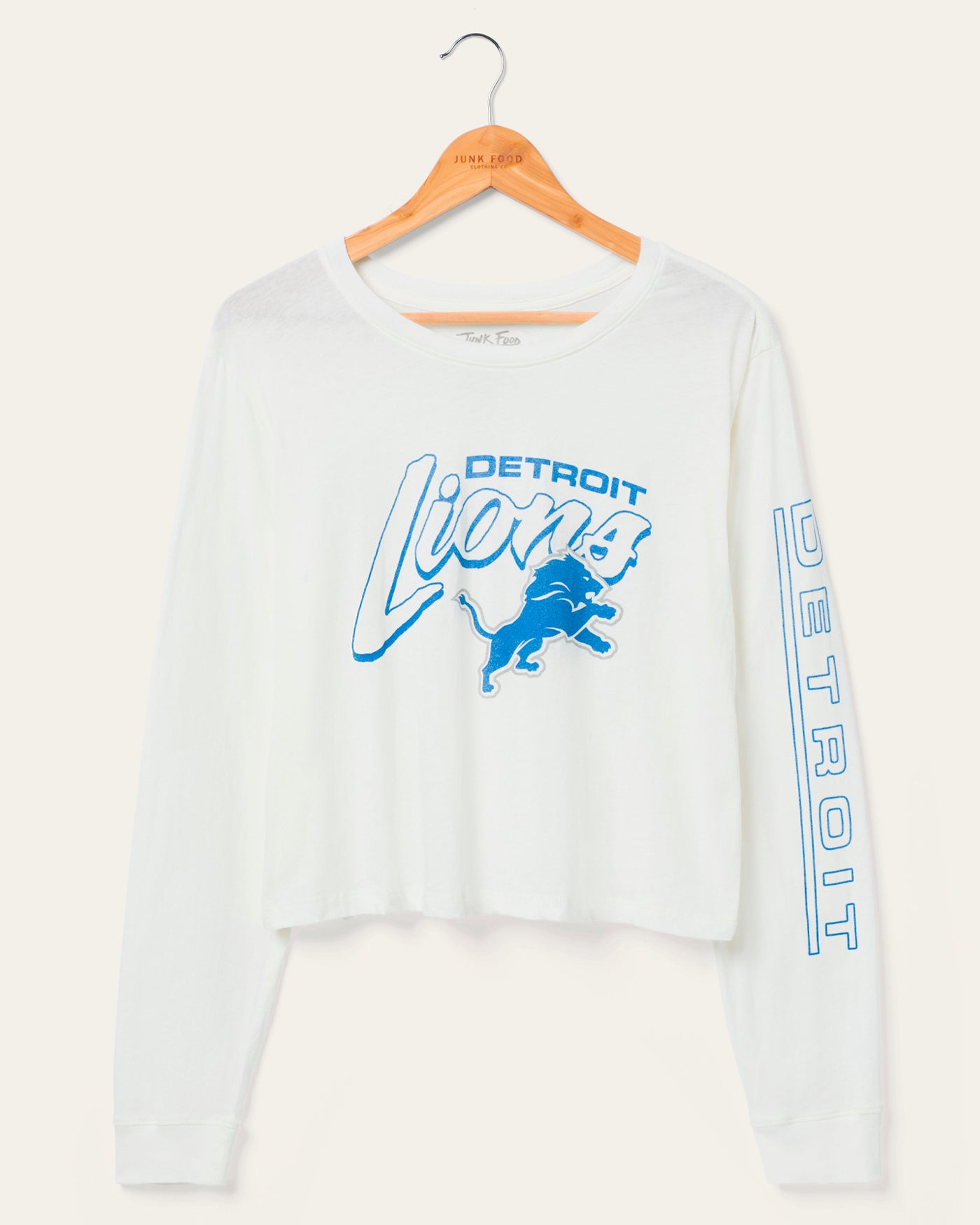 Women's Detroit Lions Touchdown Long Sleeve Crop Tee – Junk Food