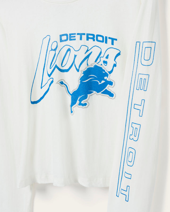 Women's Detroit Lions Touchdown Long Sleeve Crop Tee