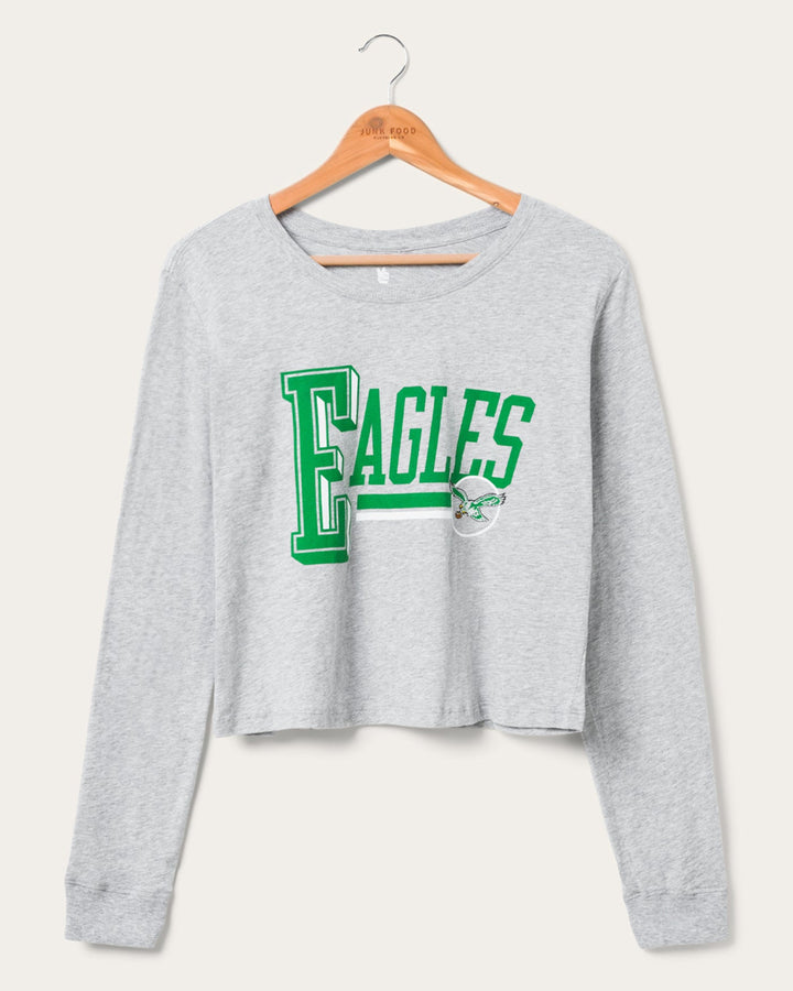 Women's Philadelphia Eagles Field Goal Long Sleeve Crop