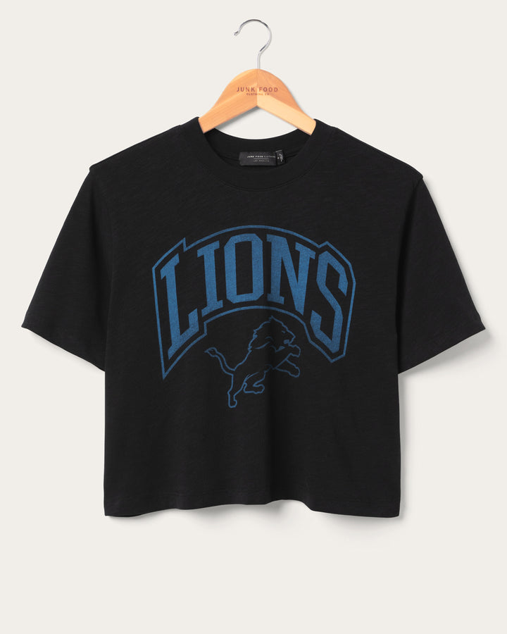Women's Detroit Lions Blitz Mock Neck Crop