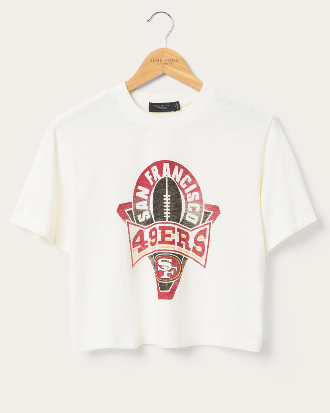 Women's 49ers Mock Neck Crop Tee