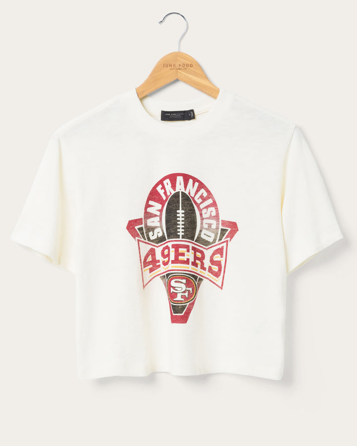 Women's 49ers Mock Neck Crop Tee