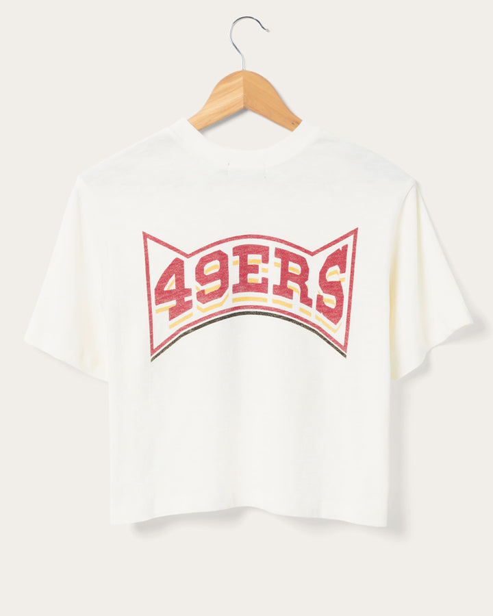 Women's 49ers Mock Neck Crop Tee