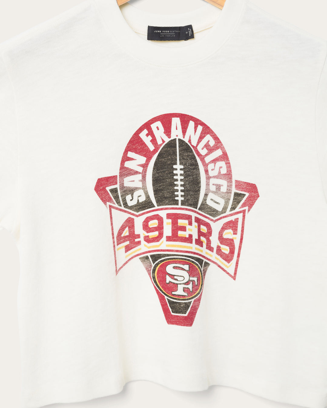 Women's 49ers Mock Neck Crop Tee
