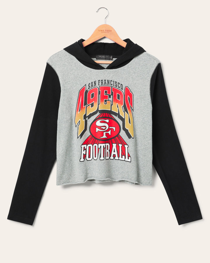 Women's San Francisco 49ers Block Crop Hoodie