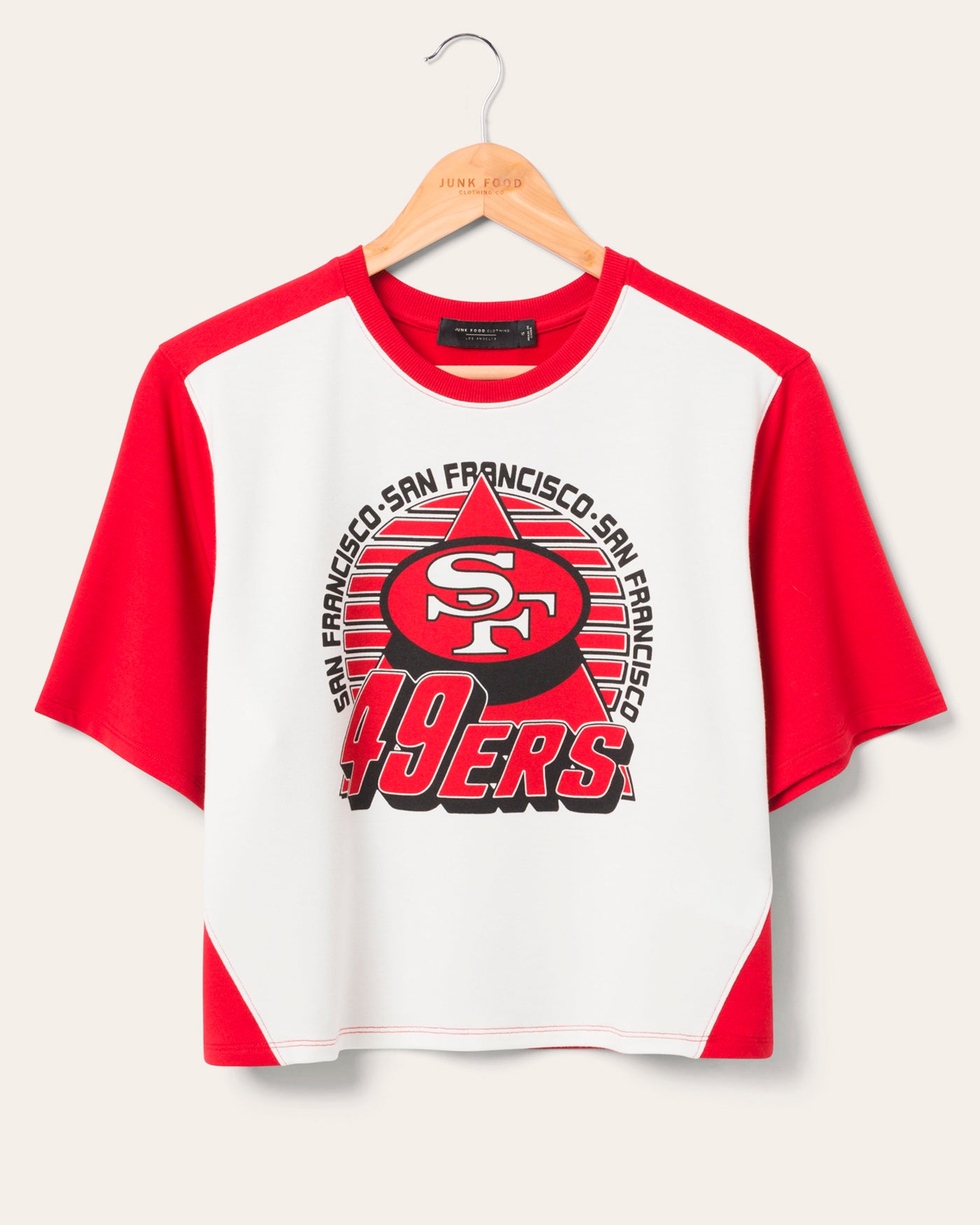 90s USA製 Fruit of the Loom サンフランシスコ49ers Women's San Francisco 49ers Color Block Crop Tee | Junk Food