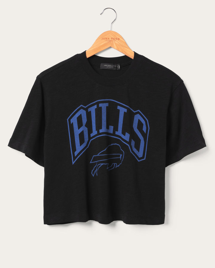 Women's Buffalo Bills Blitz Mock Neck Crop Tee
