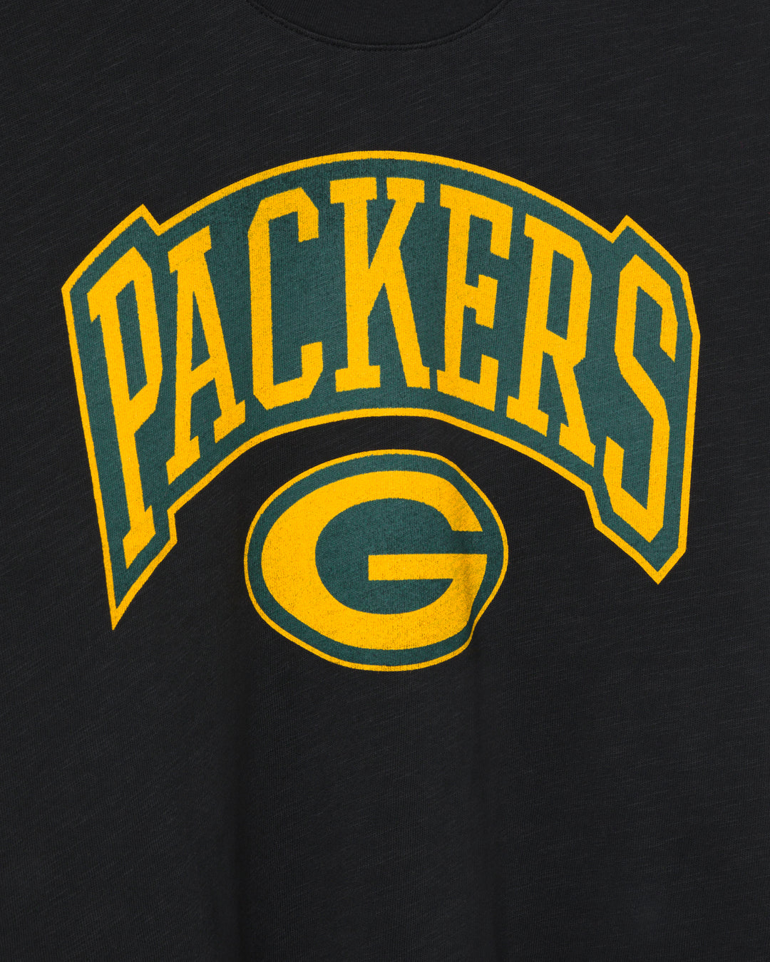 Women's Green Bay Packers Blitz Mock Neck Crop Tee