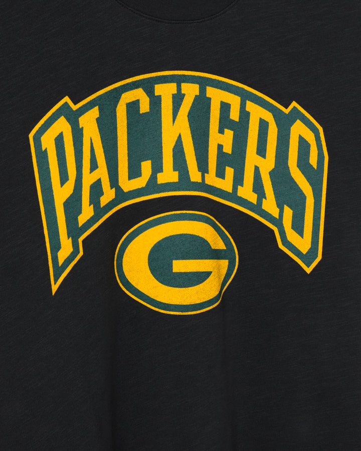 Women's Green Bay Packers Blitz Mock Neck Crop Tee