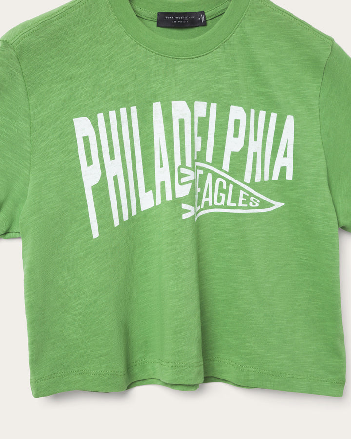 Women's Philadelphia Eagles Dual Threat Mock Neck Crop Tee