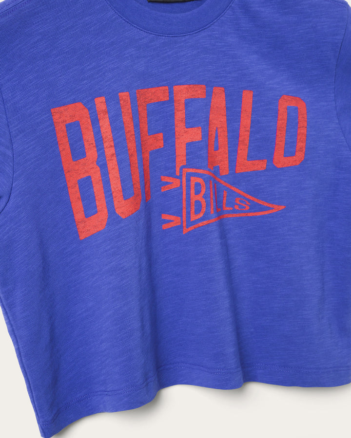 Women's Buffalo Bills Dual Threat Mock Neck Crop Tee
