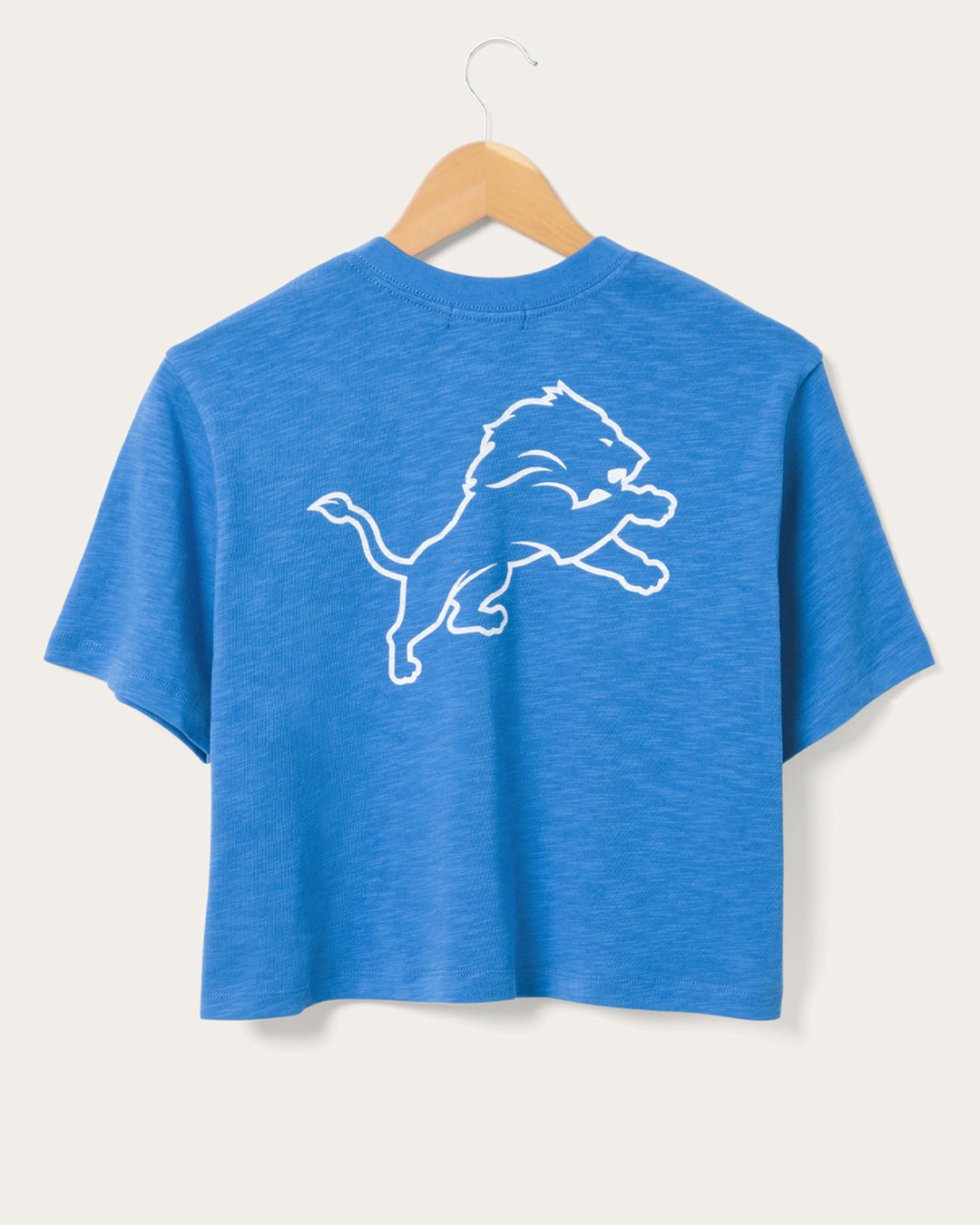 Women's Detroit Lions Dual Threat Mock Neck Crop Tee
