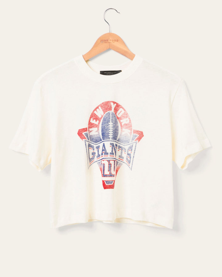 Women's New York Giants Mock Neck Crop Tee