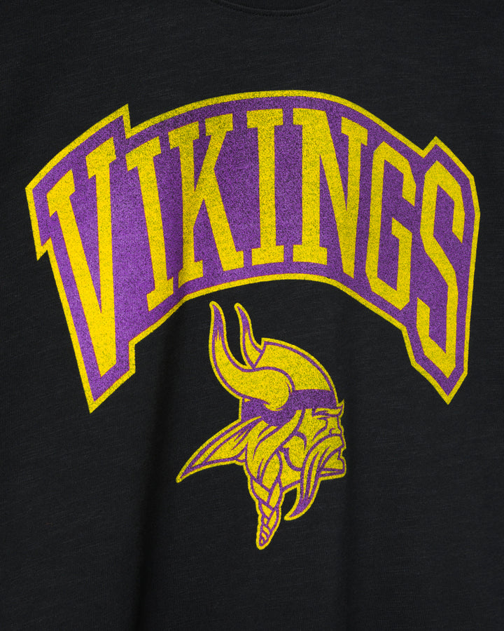 Women's Minnesota Vikings Blitz Mock Neck Crop Tee