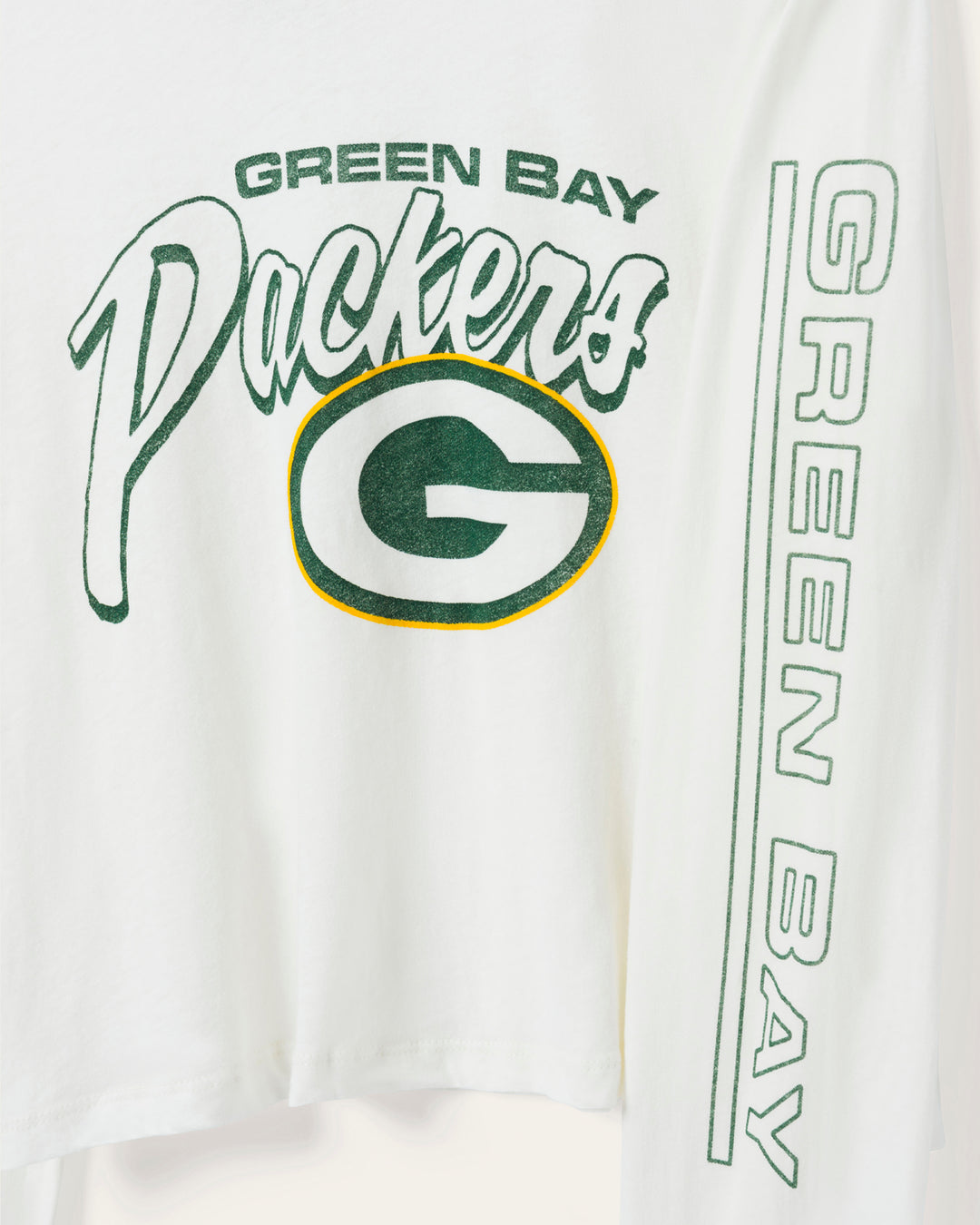 Women's Green Bay Packers Touchdown Long Sleeve Crop Tee
