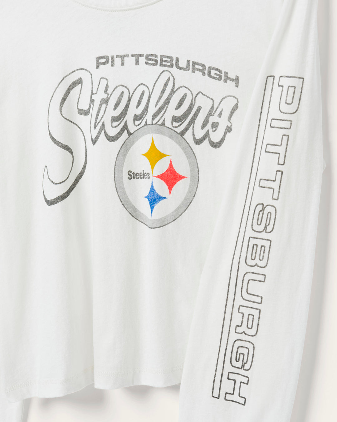 Women's Pittsburgh Steelers Touchdown Long Sleeve Crop Tee