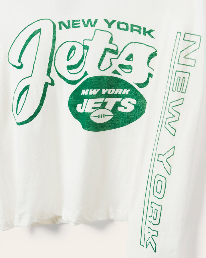 Women's New York Jets Touchdown Long Sleeve Crop Tee