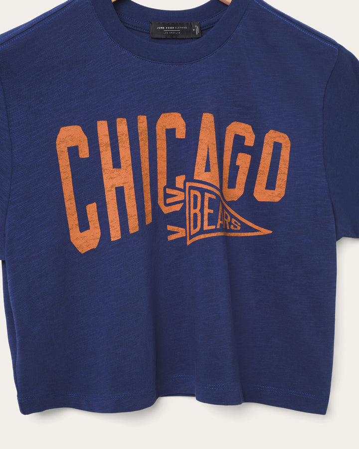 Women's Bears Dual Threat Mock Neck Crop Tee