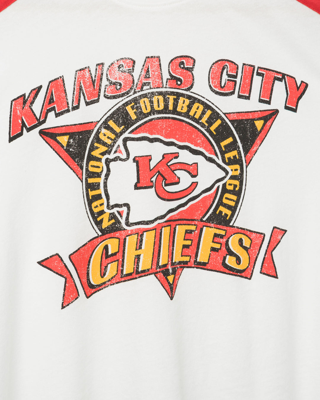 Women's Kansas City Chiefs Striped Crop Tee