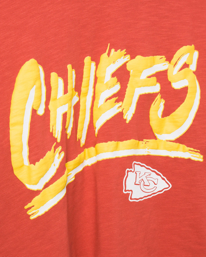 Women's Kansas City Chiefs Thrill Mock Neck Crop Tee