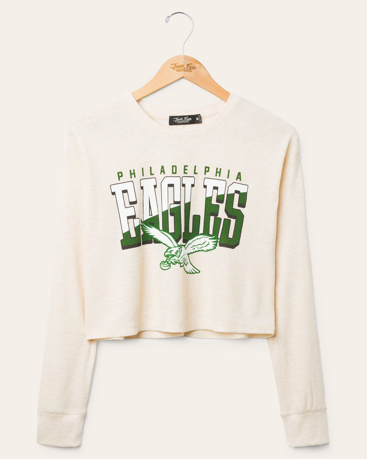 Women's Philadelphia Eagles Slant Crop Thermal