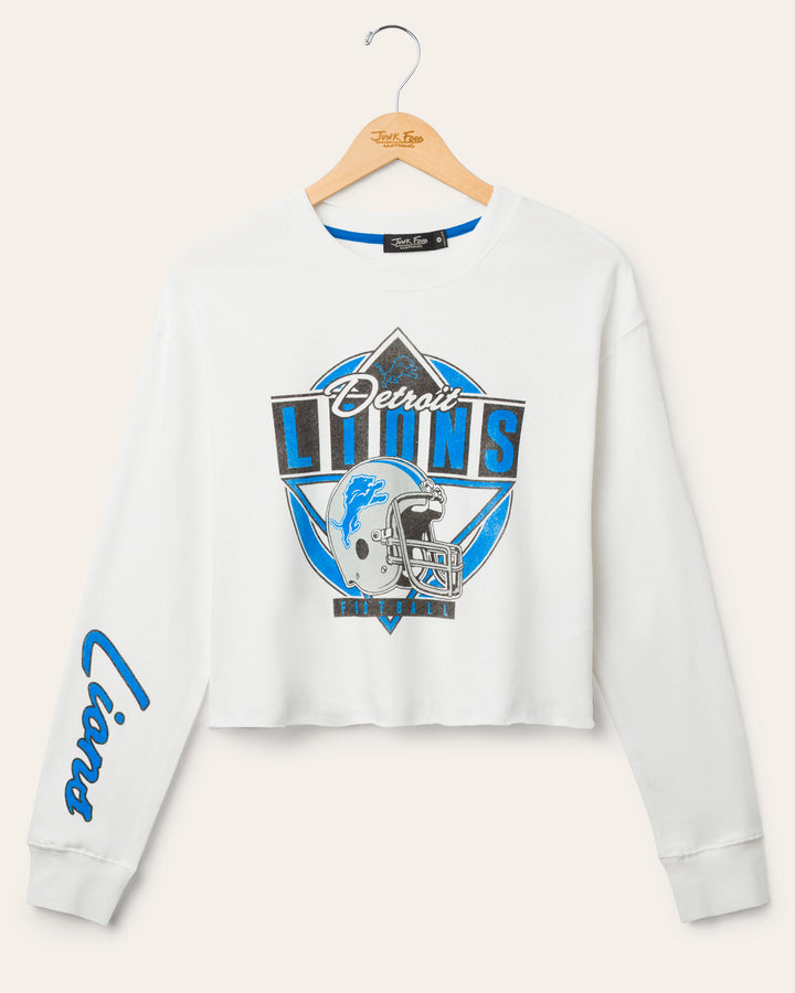 Women's Detroit Lions Helmet Crop Fleece
