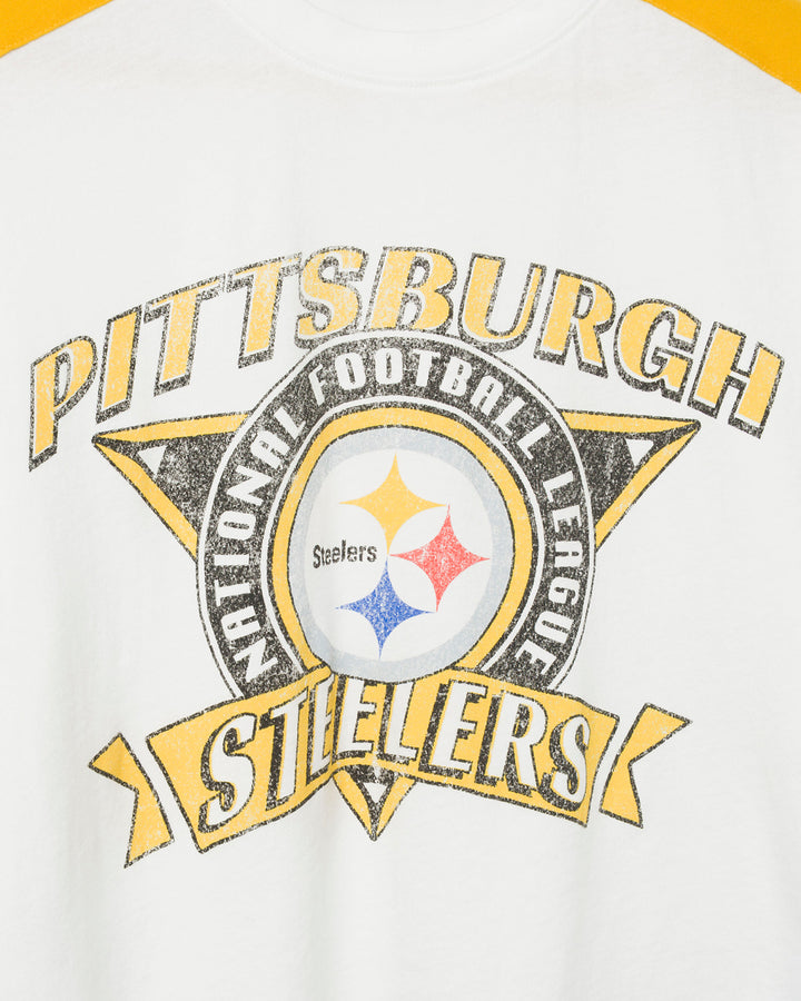 Women's Pittsburgh Steelers Striped Crop Tee